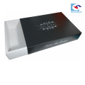 Factory cheap black drawer white card Clothing Packaging Box custom logo